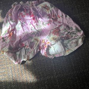 Floral cover up shorts